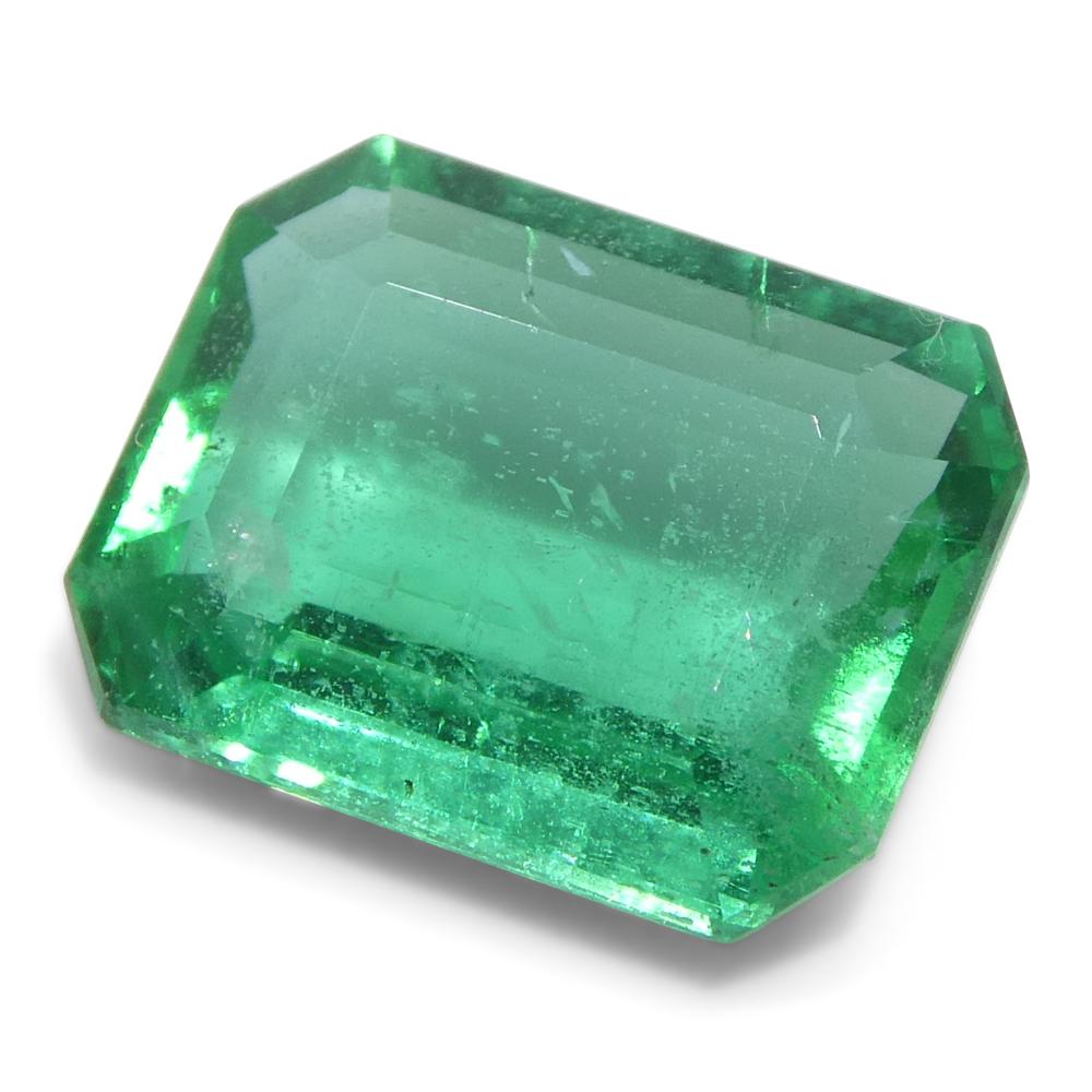2.37ct Octagonal/Emerald Cut Green Emerald from Zambia For Sale 5