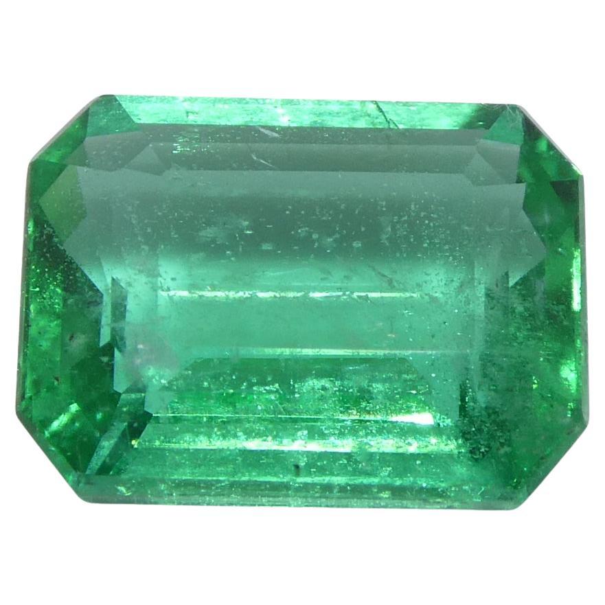 2.37ct Octagonal/Emerald Cut Green Emerald from Zambia (Émeraude verte de Zambie)
