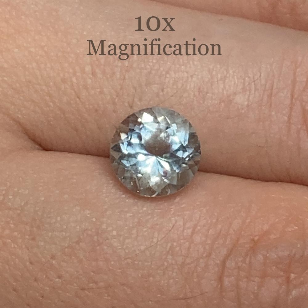 Women's or Men's 2.37ct Round Aquamarine For Sale