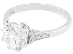2.38 Carat Diamond and Platinum Solitaire Engagement Ring
