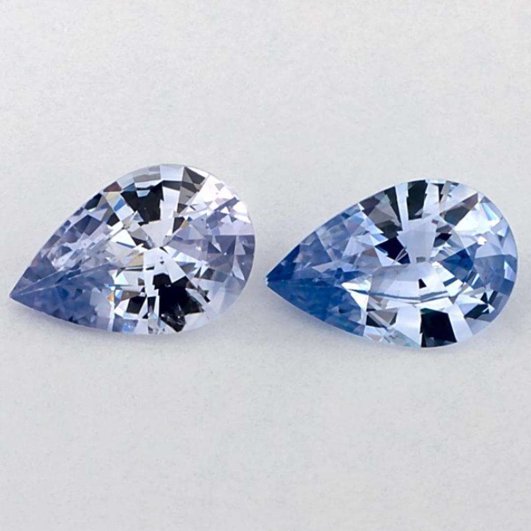 2.38 Ct Blue Sapphire Pear Loose Gemstone For Sale