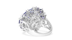 Tanzanite Cocktail Bridal Ring 925 Sterling Silver December Birthstone Ring