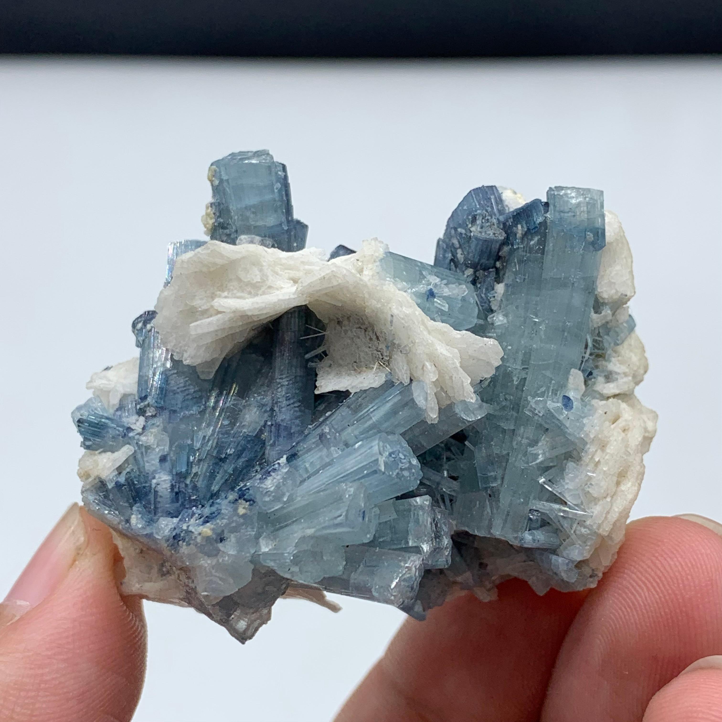 238.25 Carat Blue Tourmaline Crystal Cluster From Kunar, Afghanistan  For Sale 5