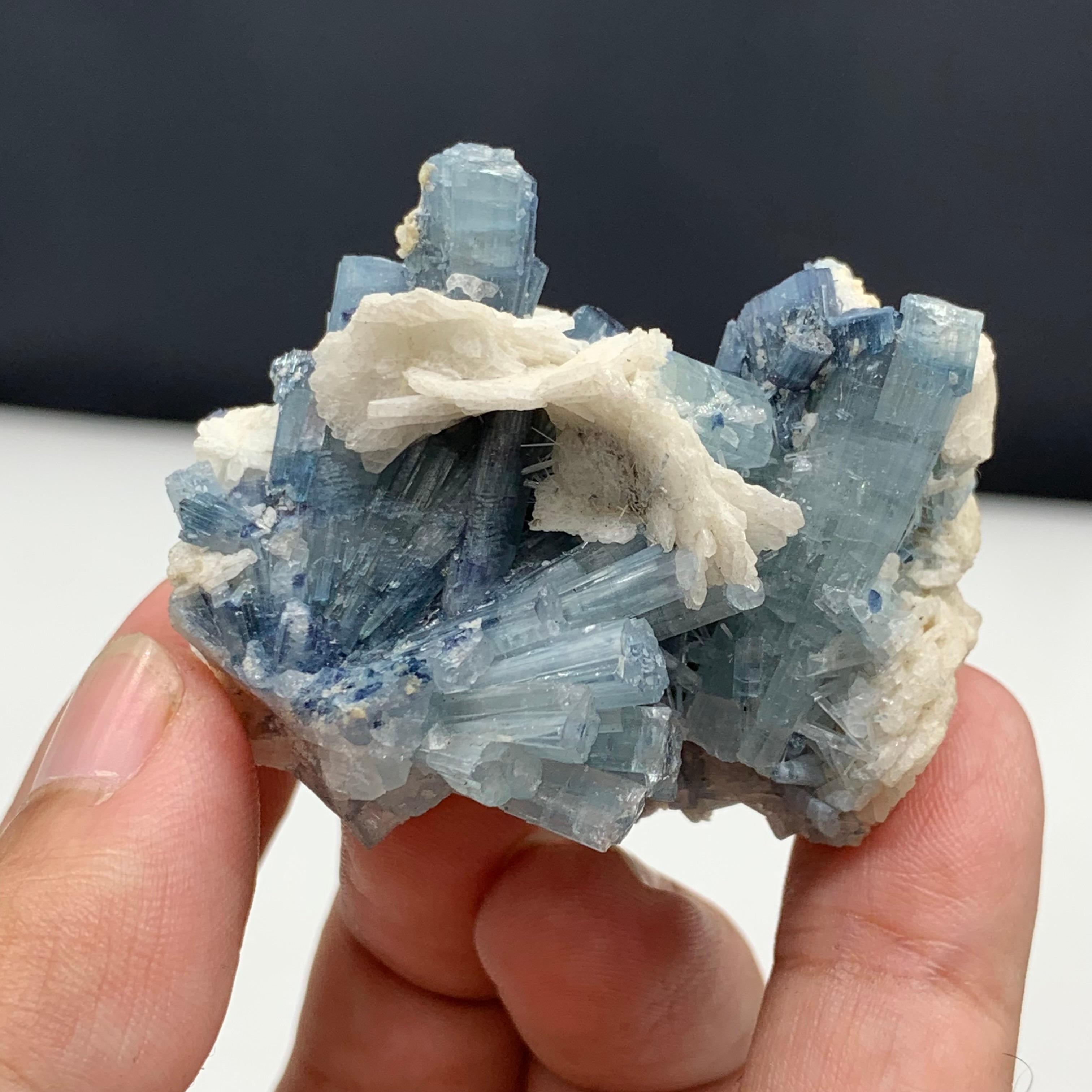 238.25 Carat Blue Tourmaline Crystal Cluster From Kunar, Afghanistan  For Sale 11