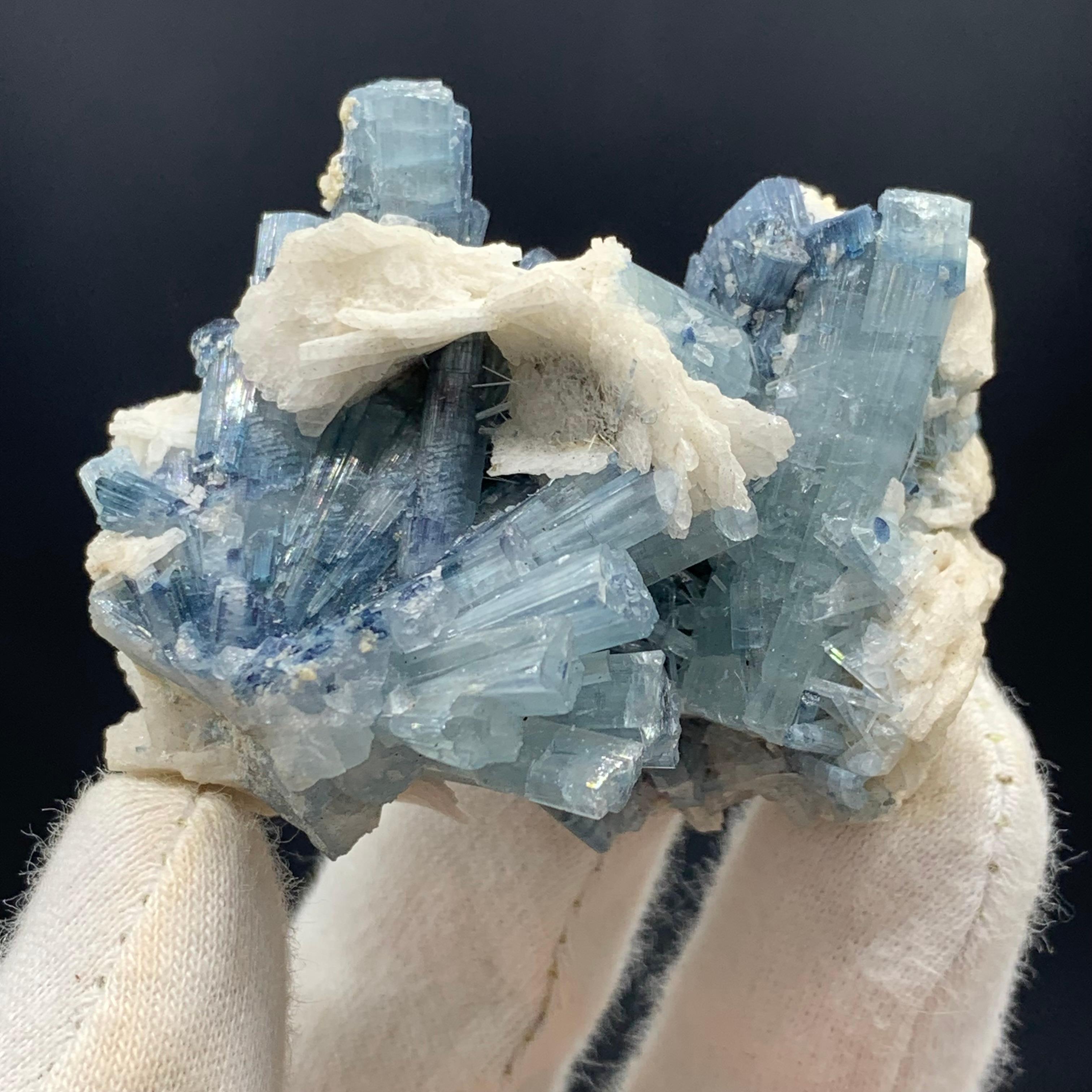 Other 238.25 Carat Blue Tourmaline Crystal Cluster From Kunar, Afghanistan  For Sale