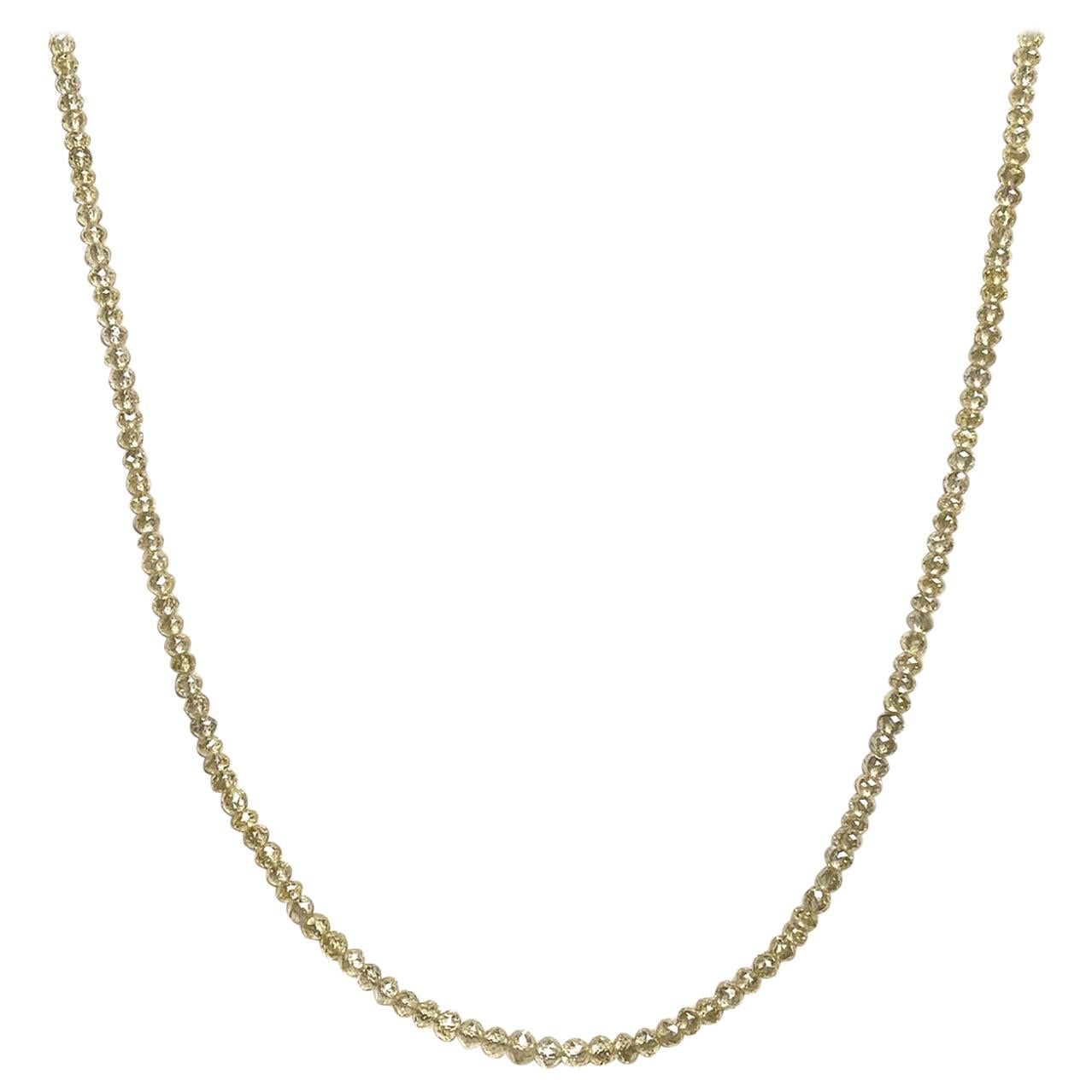 23.83 Carat Yellow Diamond Necklace with a White Diamond Clasp
