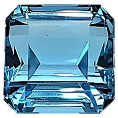Used 23.88 Carat Intense Blue Ascher Aquamarine Natural Gemstone