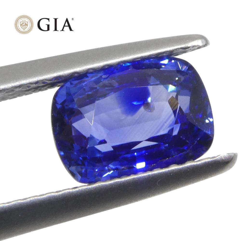 2.38ct Cushion Blue Sapphire GIA Certified Madagascar For Sale 6