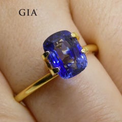 2.38ct Cushion Blue Sapphire GIA Certified Madagascar