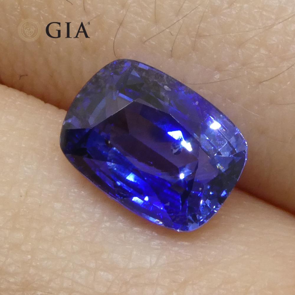 2.38ct Cushion Blue Sapphire GIA Certified Madagascar For Sale 1