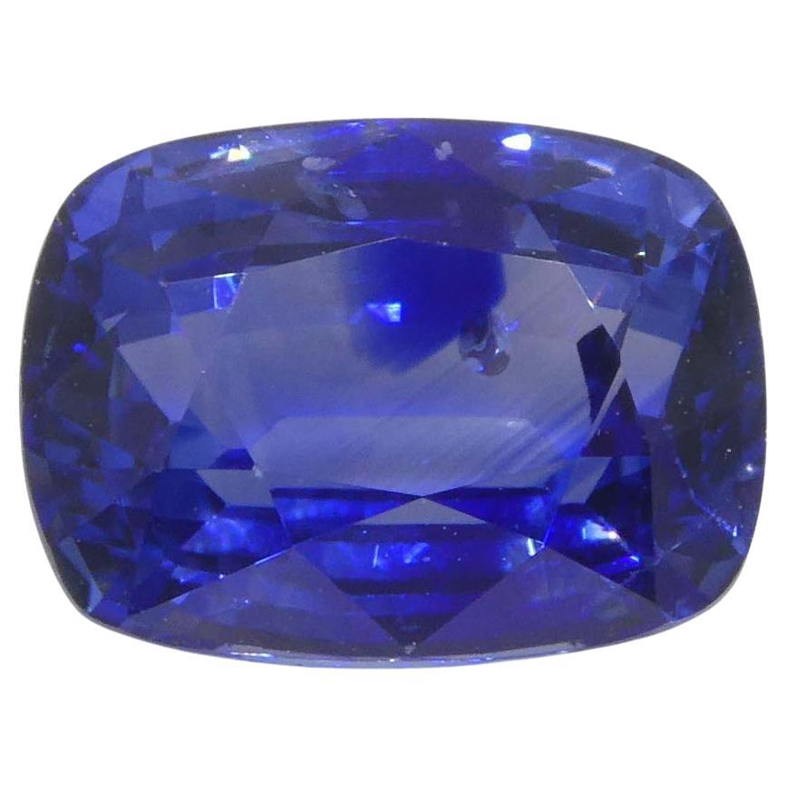 2.38ct Cushion Blue Sapphire GIA Certified Madagascar For Sale