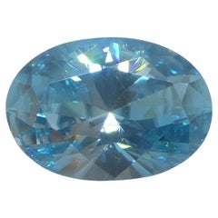 2.38 ct Circón azul talla brillante maestro ovalado natural extraído de la tierra procedente de Camboya