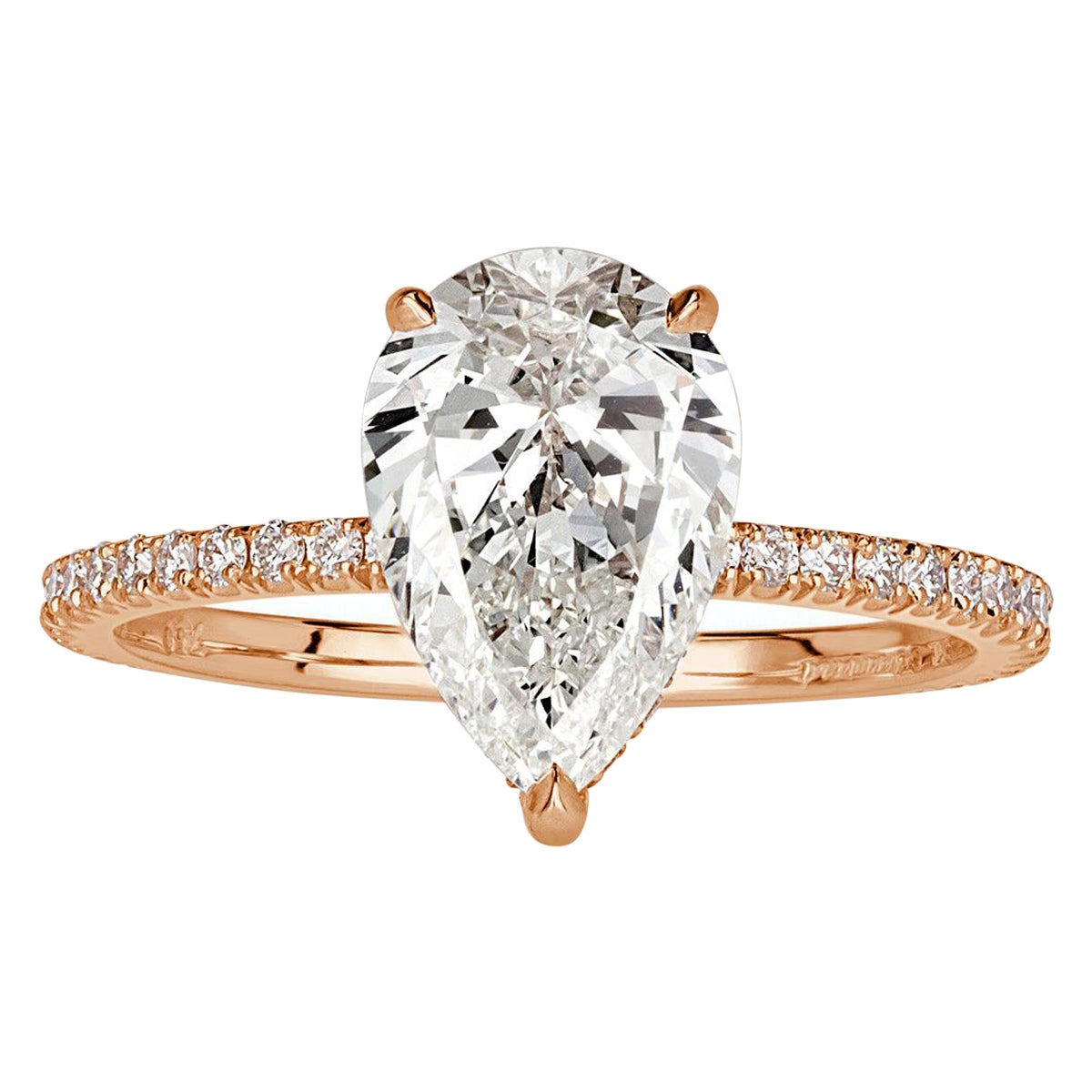 2.38ct Pear Shaped Diamond Engagement Ring