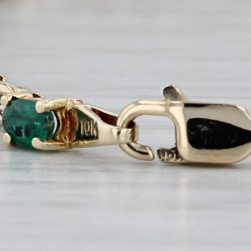  2.38ctw Emerald Diamond Tennis Bracelet 10k Yellow Gold 7