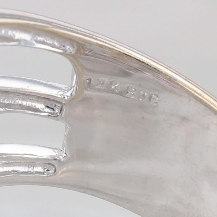 2.38ctw Sapphire Diamond Layered Cocktail Ring 14k White Gold Size 9 Benham For Sale 1