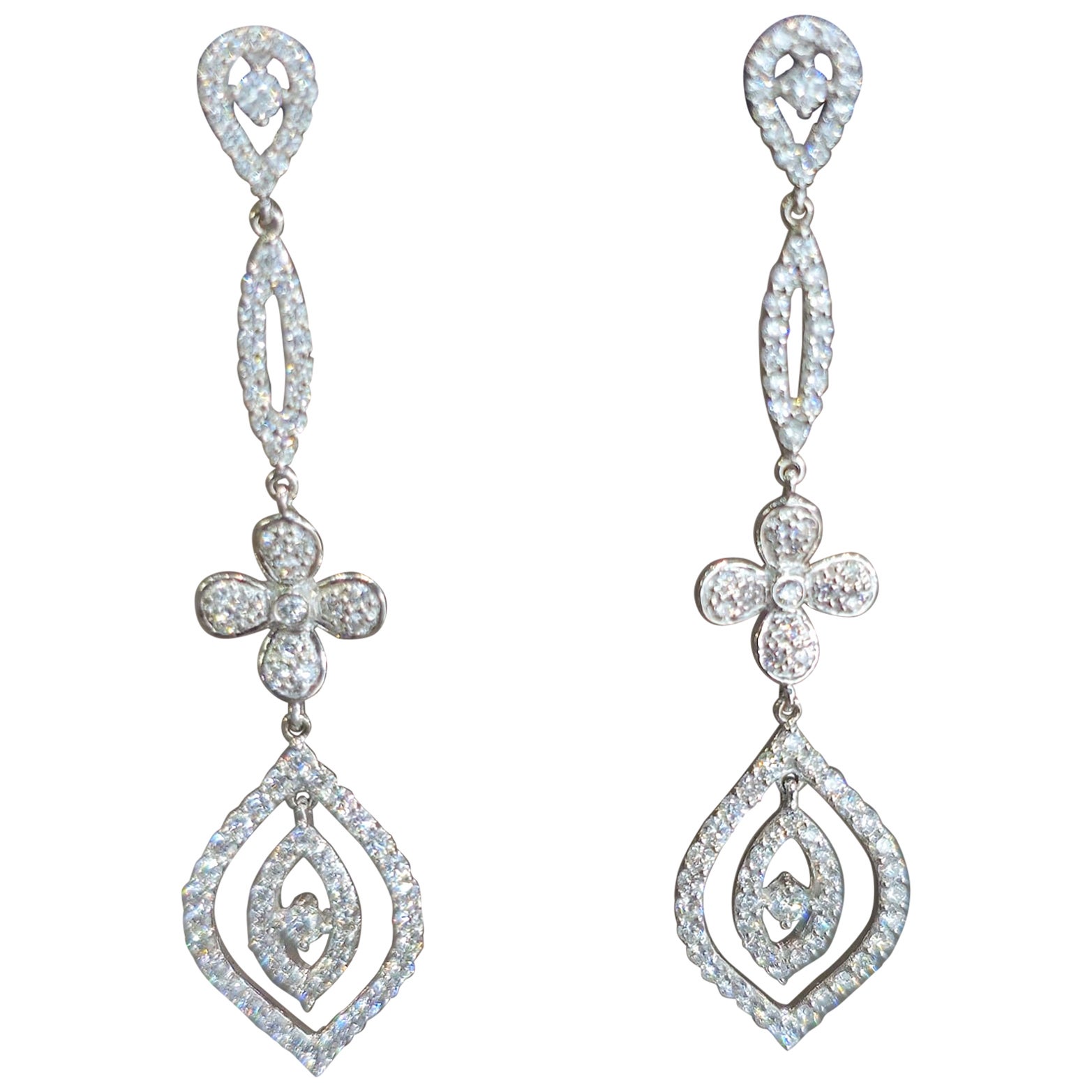 2,39 Karat Diamant-Ohrringe