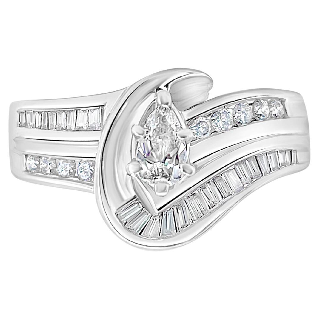 2,39 Karat Diamant-Verlobungs-Cluster-Ring