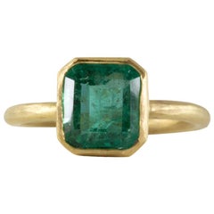 Margery Hirschey 2.39 Carat Emerald 22 Karat Gold Ring