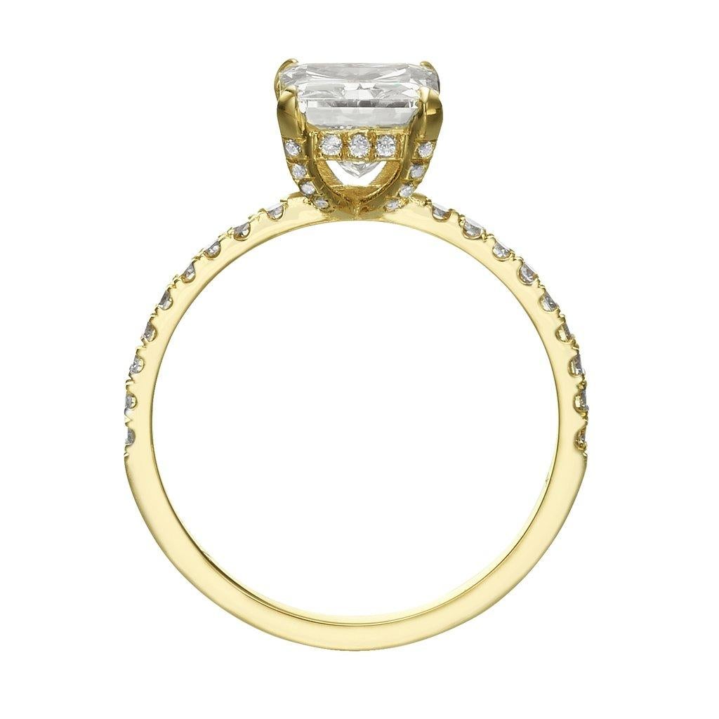 2.39 Carat Radiant Cut Diamond Engagement Ring (Radiantschliff) im Angebot