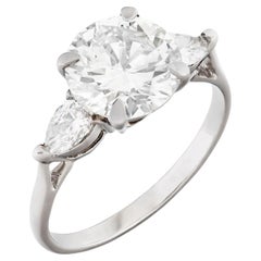 2,39 Karat Runder Brillant Statement Brillant Weiß 18K Weißgold Diamantring