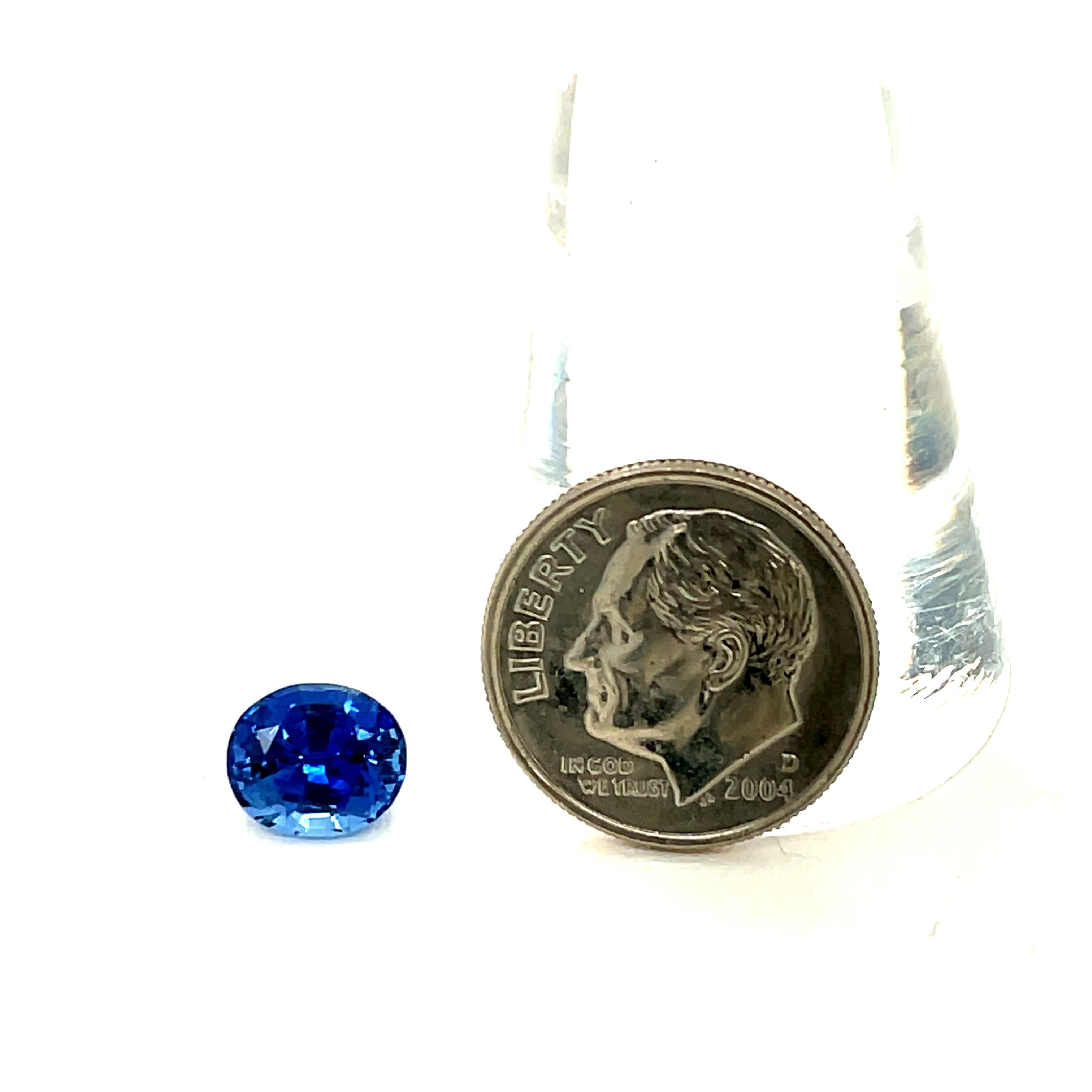 2.39 Carat Unheated Madagascar Blue Sapphire, Loose Gemstone, GIA Certified For Sale 2