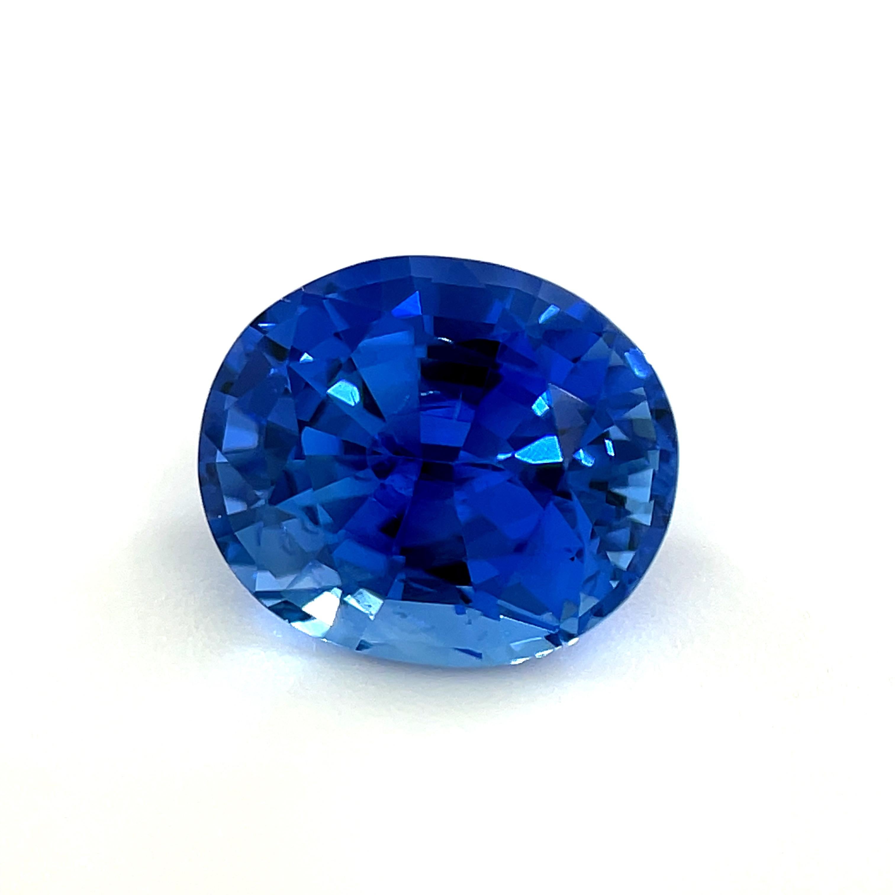 This beautiful 2.39 carat unheated loose blue sapphire is absolutely stunning! It is a perfectly proportioned oval from Madagascar with bright medium royal blue color. It is very rare to find an unheated blue sapphire, as most must be heated in