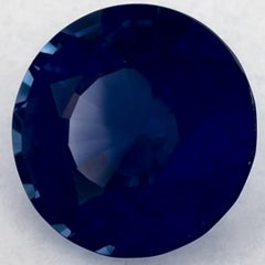 2.39 Ct Blue Sapphire Round Loose Gemstone