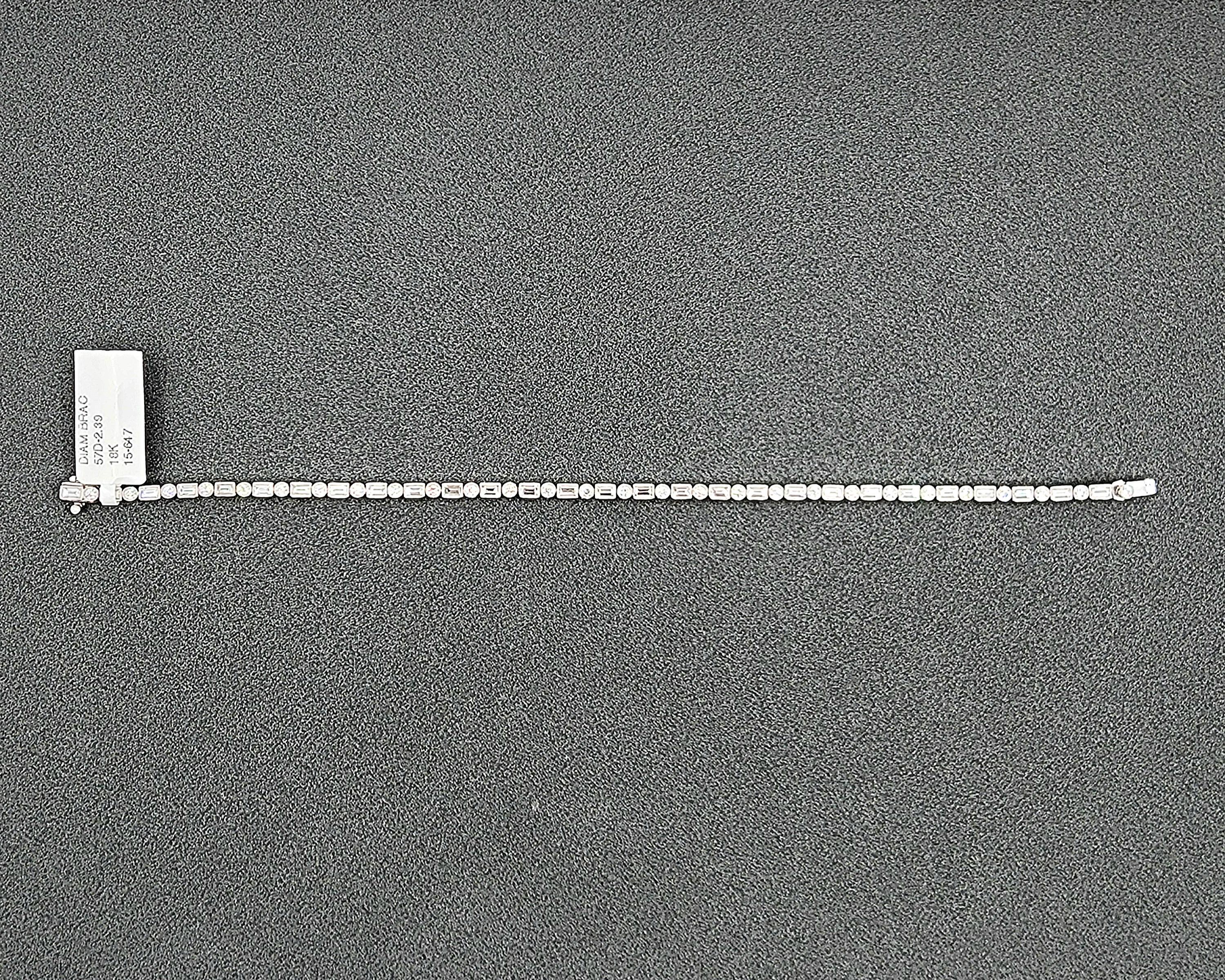 Pulsera de diamantes de 2.39 ct en venta 1
