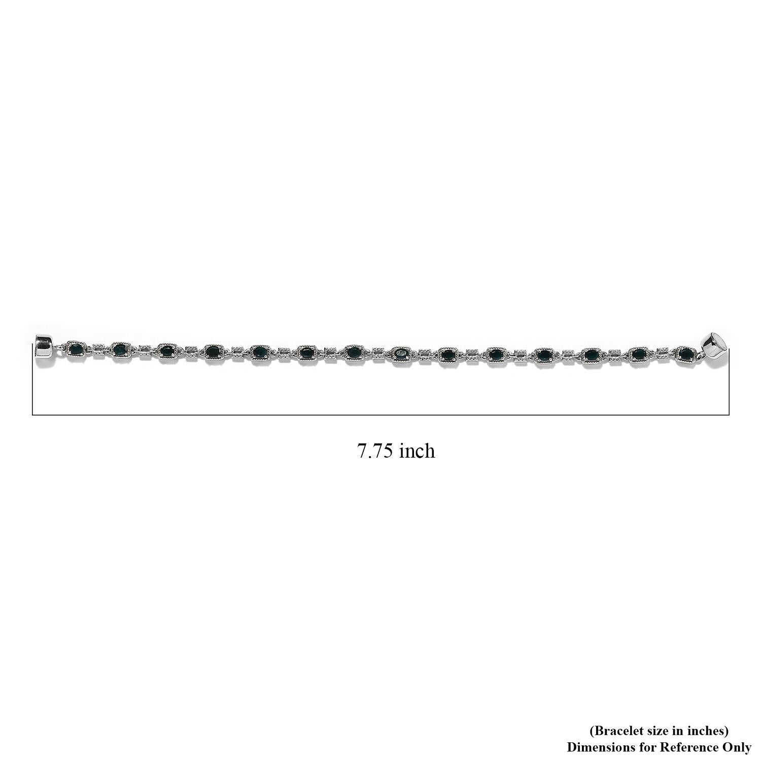 2.39 Ct Grandidierite Tennis Bracelet 925 Sterling Silver Bridal Brcaelet   In New Condition For Sale In New York, NY
