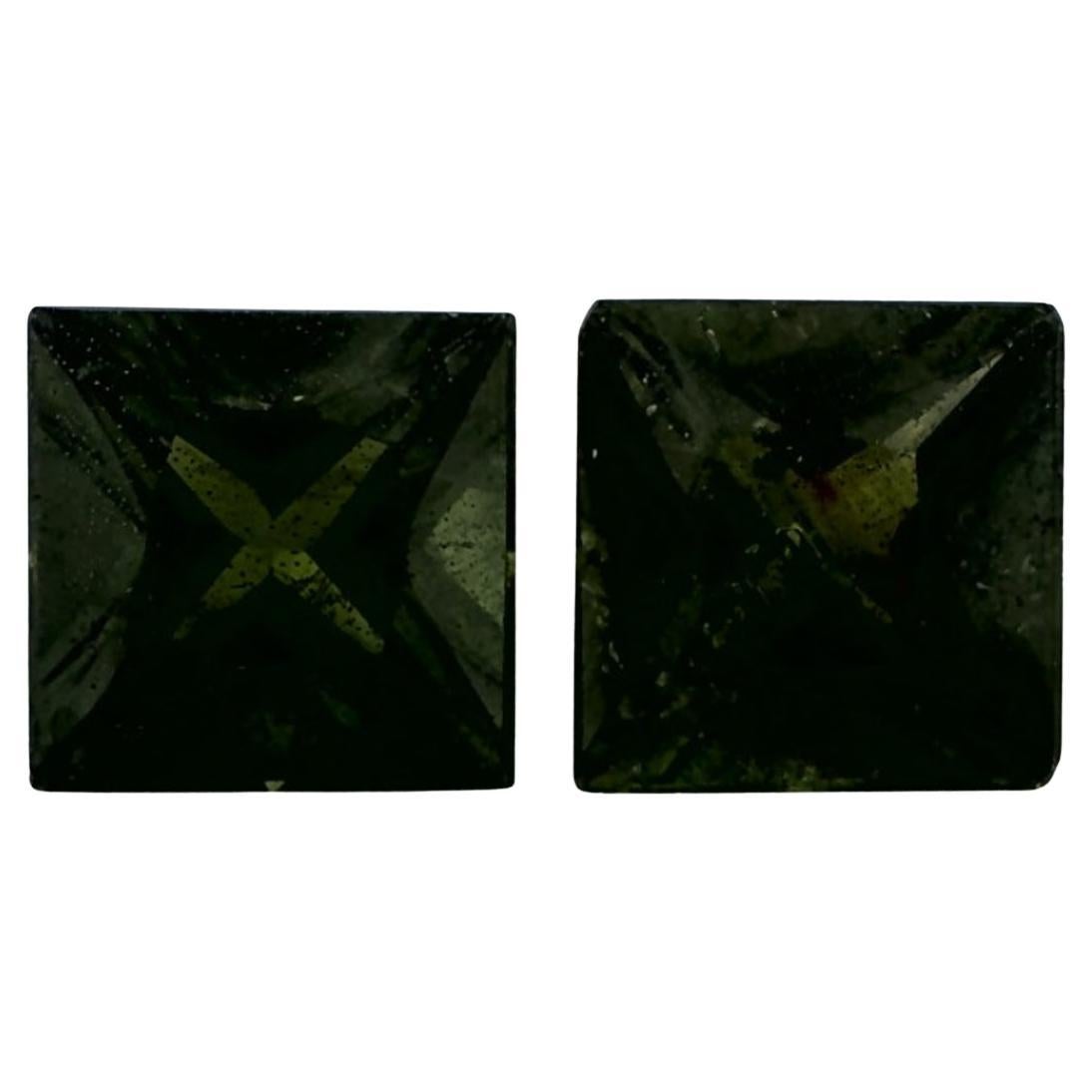 2.39 Ct Green Sapphire Princess Loose Gemstone