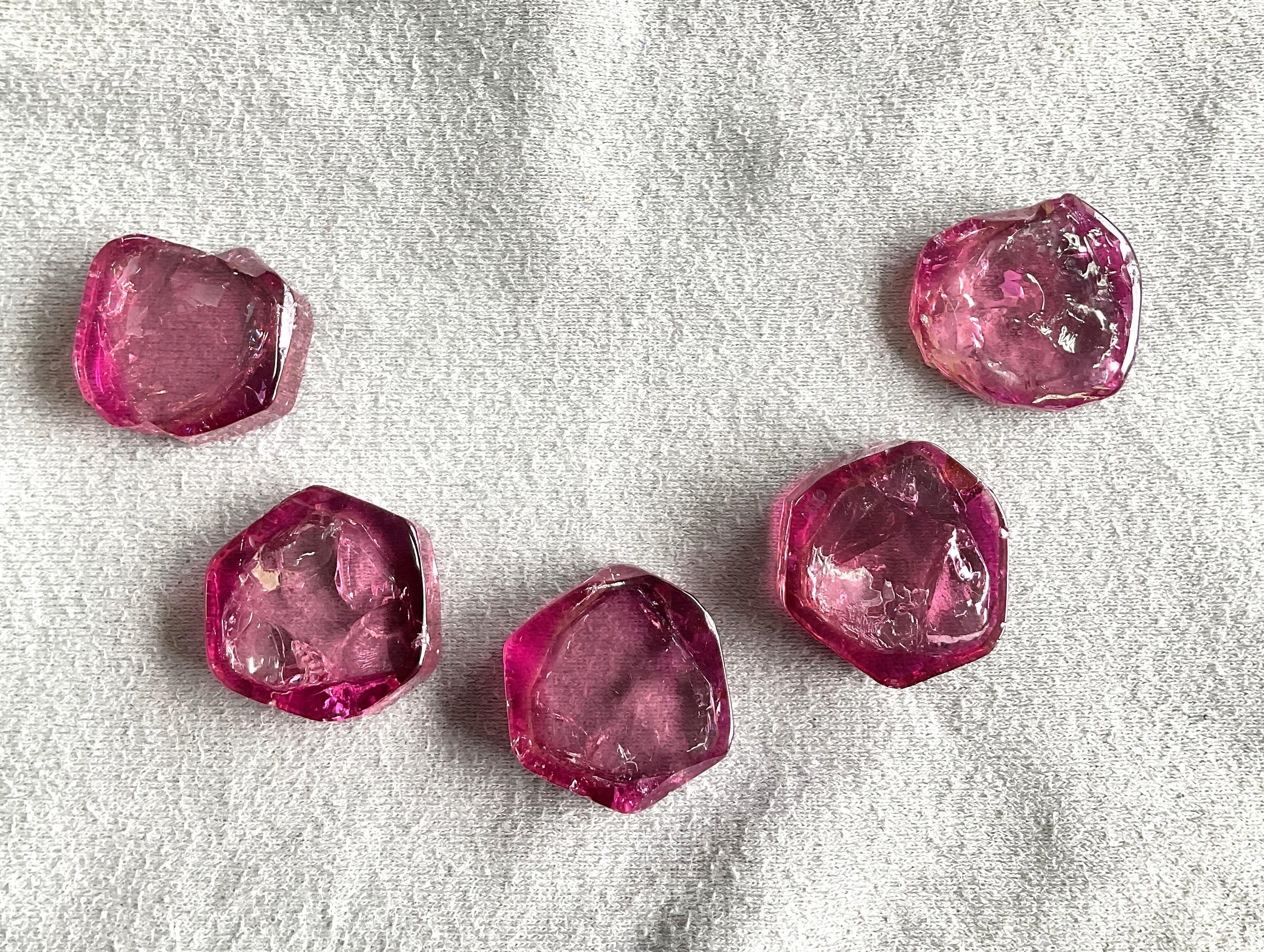 239.56 Carats Pink Color Tourmaline Natural Slices For Top Fine Jewelry Gemstone In New Condition For Sale In Jaipur, RJ