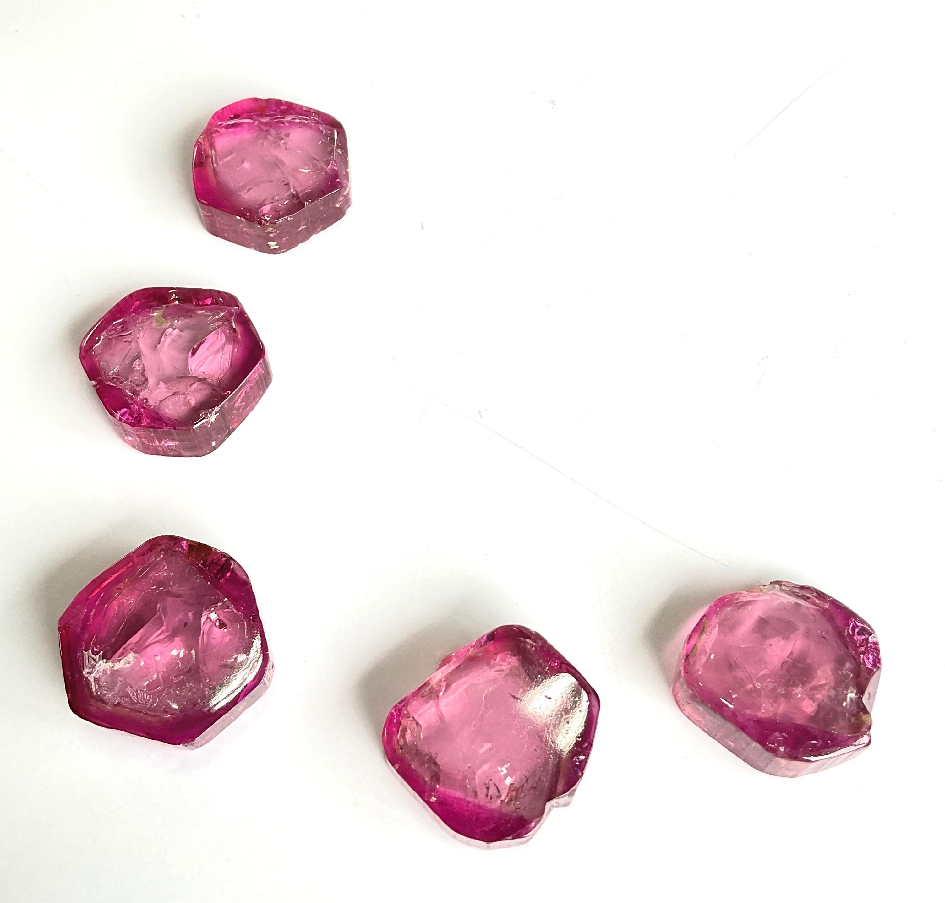 239.56 Carats Pink Color Tourmaline Natural Slices For Top Fine Jewelry Gemstone For Sale 1