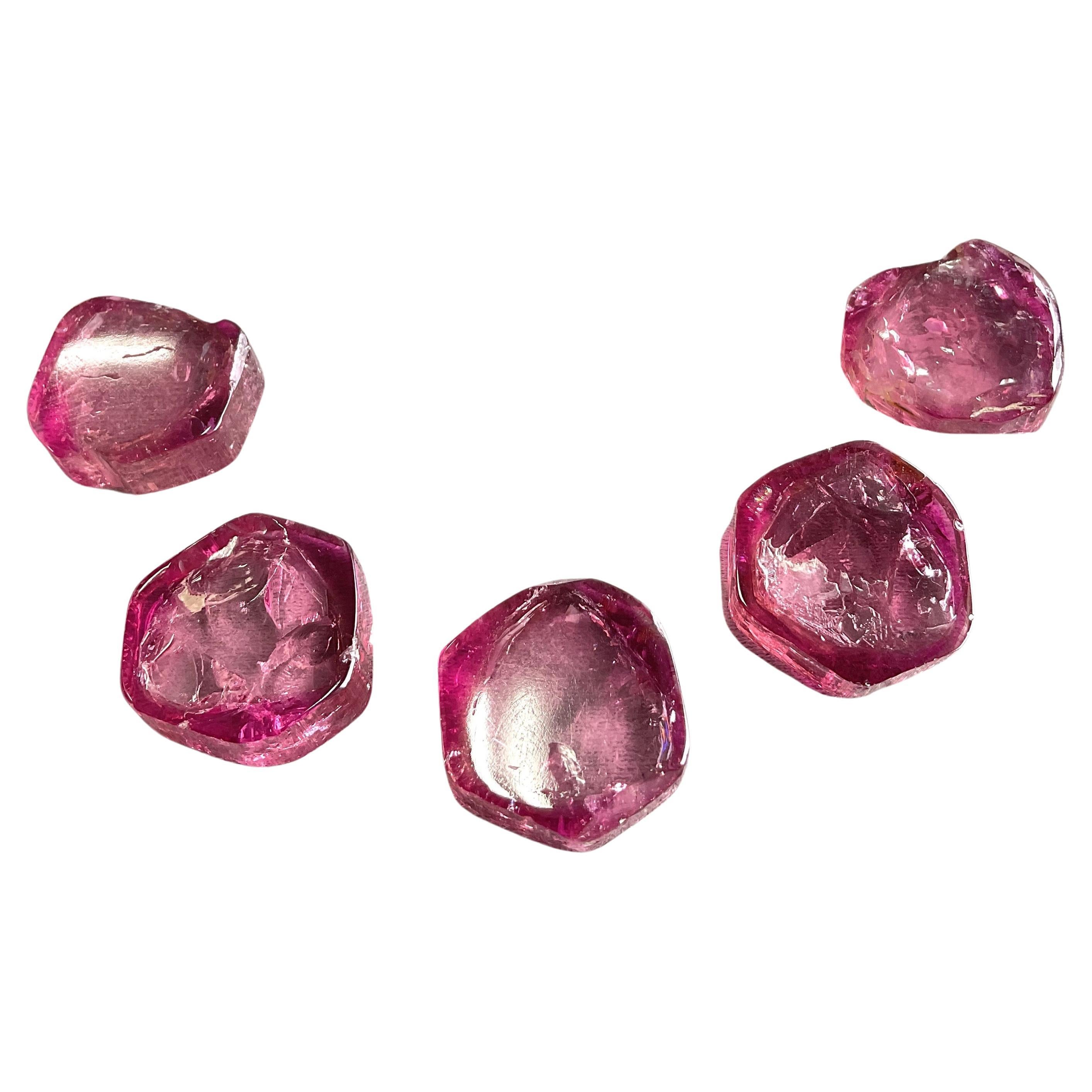 239.56 Carats Pink Color Tourmaline Natural Slices For Top Fine Jewelry Gemstone For Sale