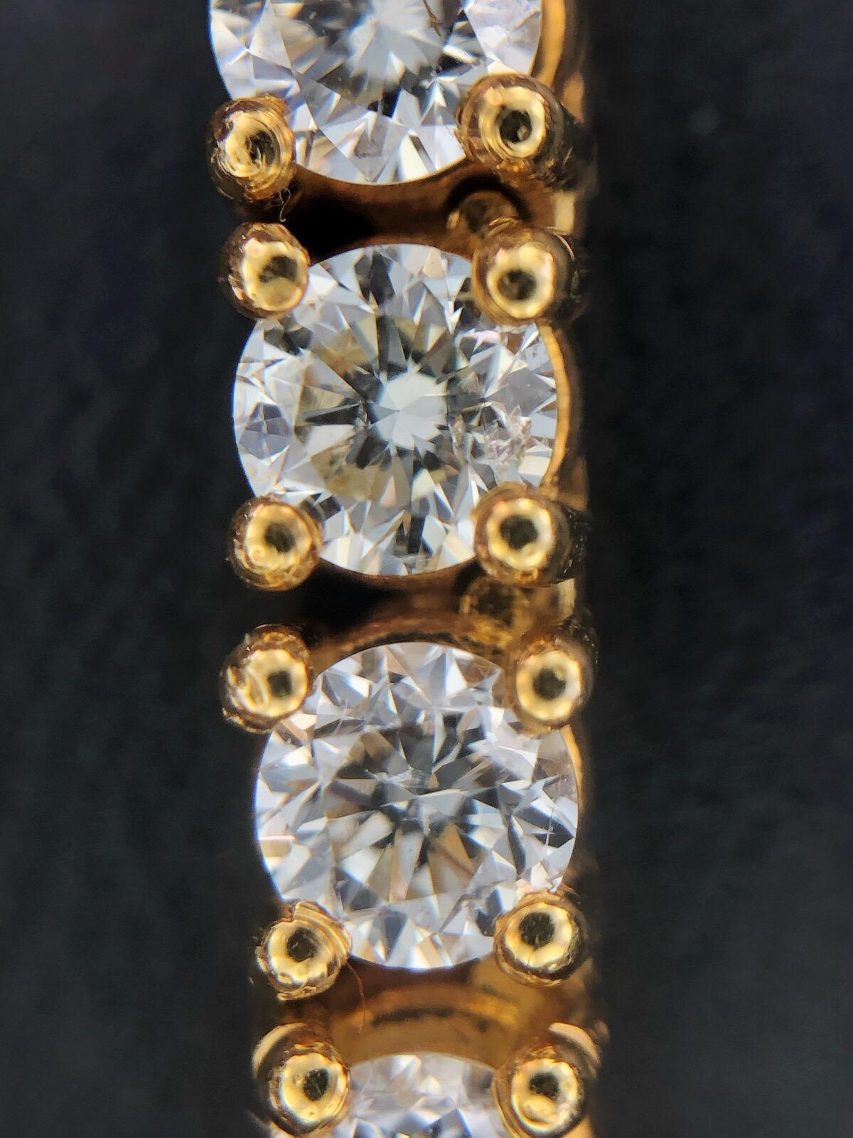 23,97 Karat Gesamtgewicht runder Brillant-Diamant-Halskette aus 14 Karat Gold Damen