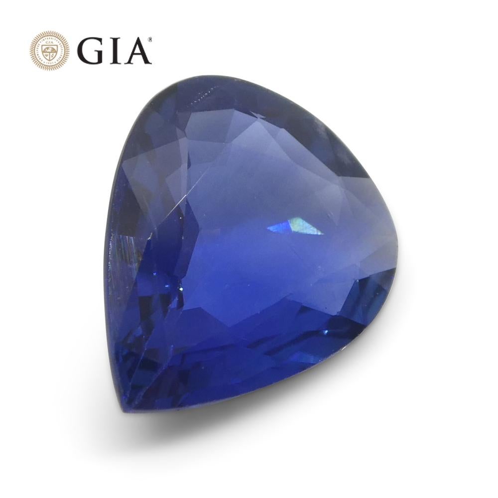 2.39ct Pear Blue Sapphire GIA Certified Thailand   For Sale 5