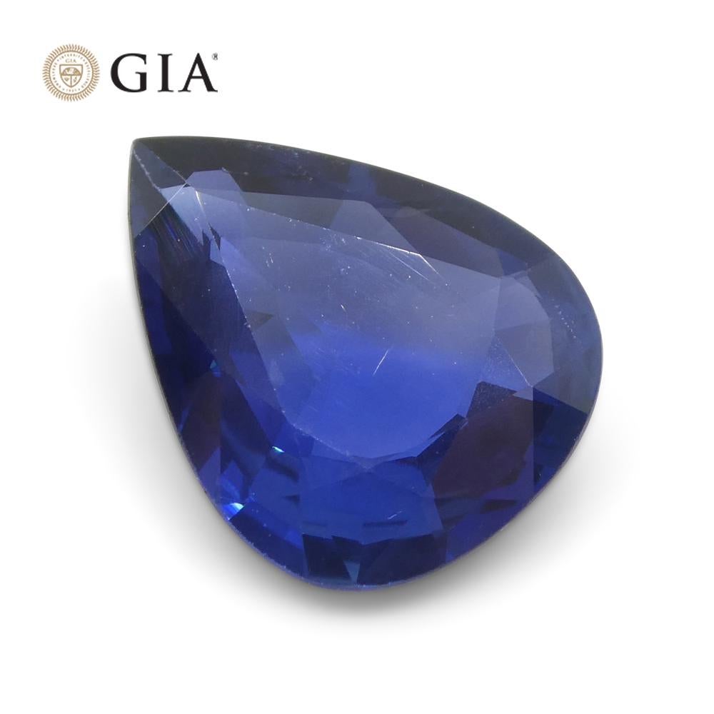 2.39ct Pear Blue Sapphire GIA Certified Thailand   For Sale 7