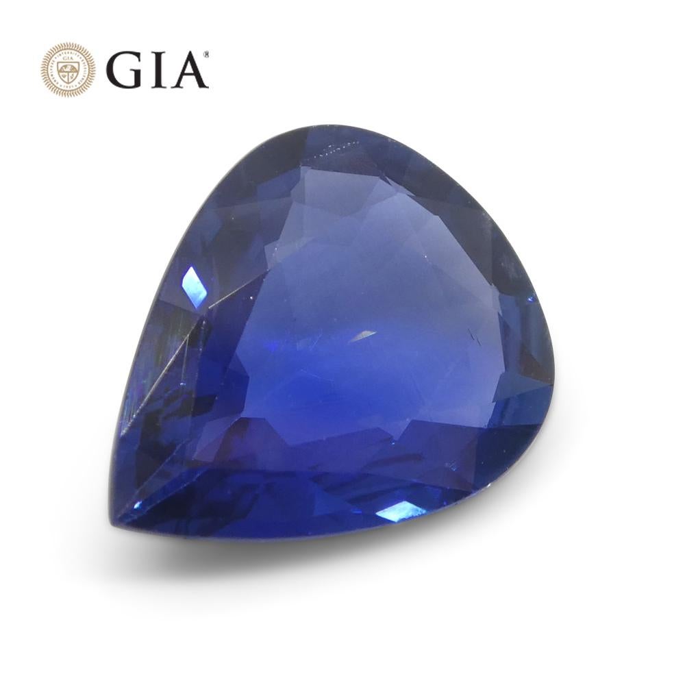 2.39ct Pear Blue Sapphire GIA Certified Thailand   For Sale 3