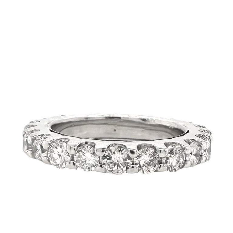 2.3 Carat Diamond Eternity Wedding Band in 14k White Gold For Sale at ...