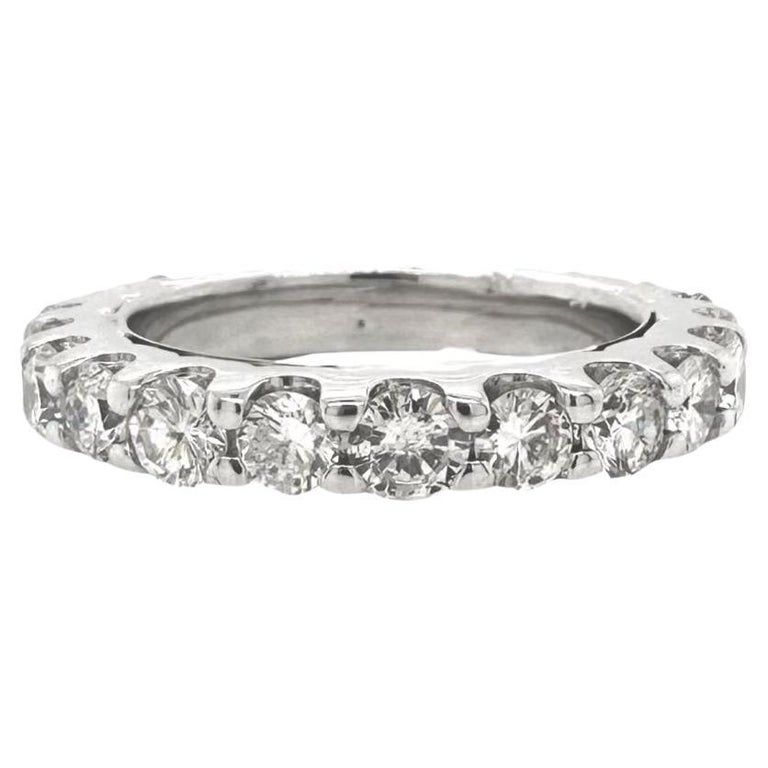 2.3 Carat Diamond Eternity Wedding Band in 14k White Gold For Sale at ...
