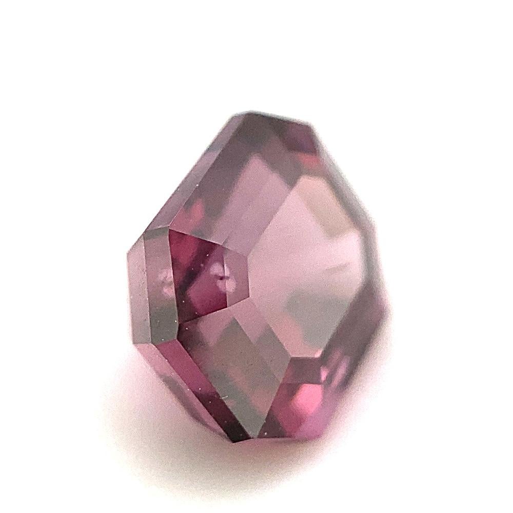 2,7 Karat Achteckiger/Smaragdschliff Lila Rosa Spinell GIA zertifiziert Unerhitzt im Angebot 8