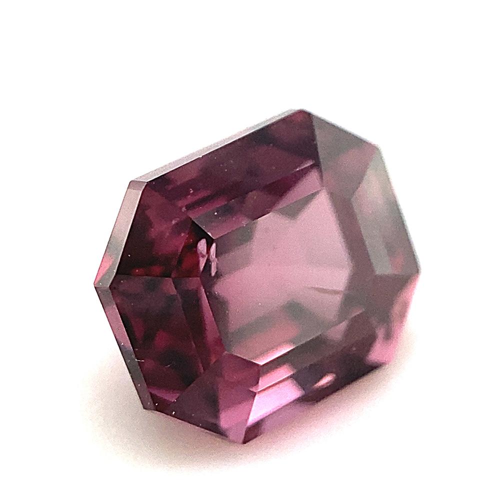 2.3ct Octagonal/Emerald Cut Purplish Pink Spinel GIA Certified Unheated For Sale 9