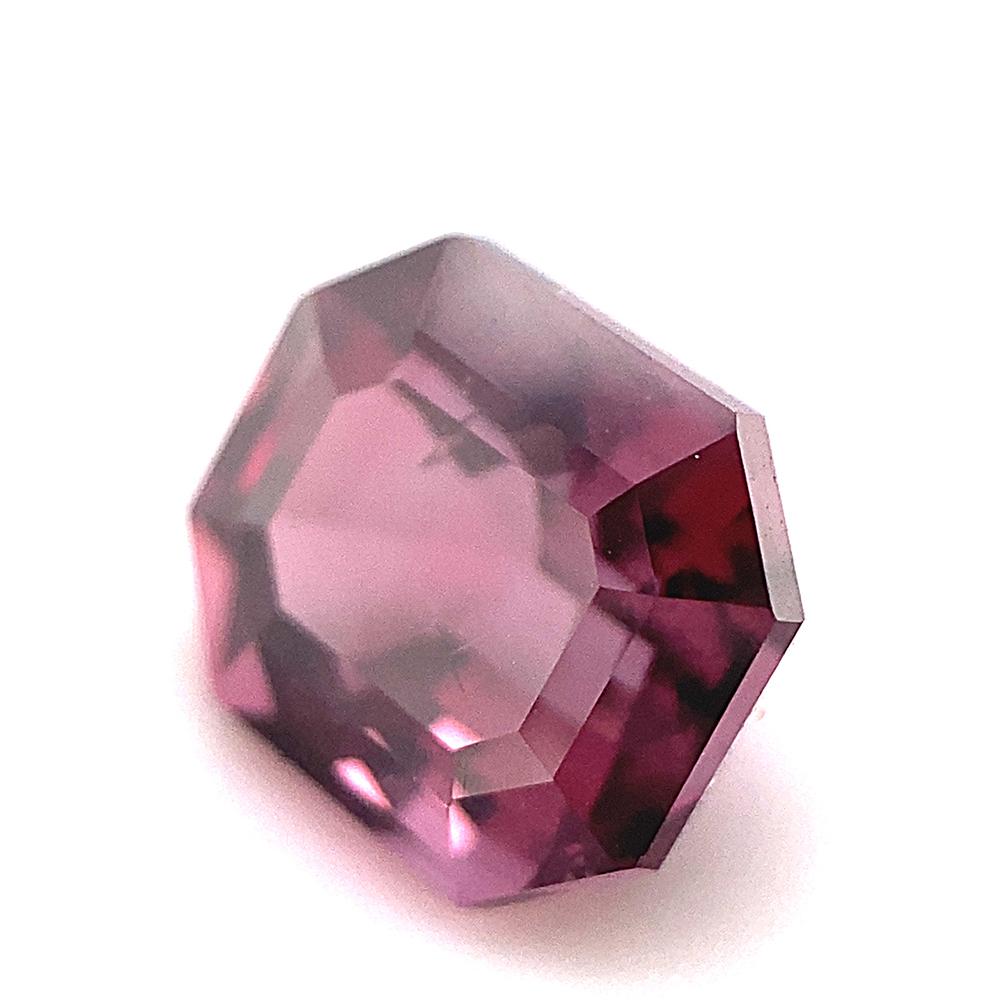 2.3ct Octagonal/Emerald Cut Purplish Pink Spinel GIA Certified Unheated In New Condition For Sale In Toronto, Ontario