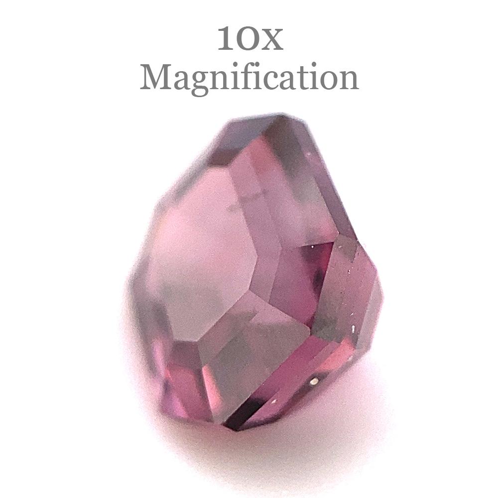 Women's or Men's 2.3ct Octagonal/Emerald Cut Purplish Pink Spinel GIA Certified Unheated For Sale