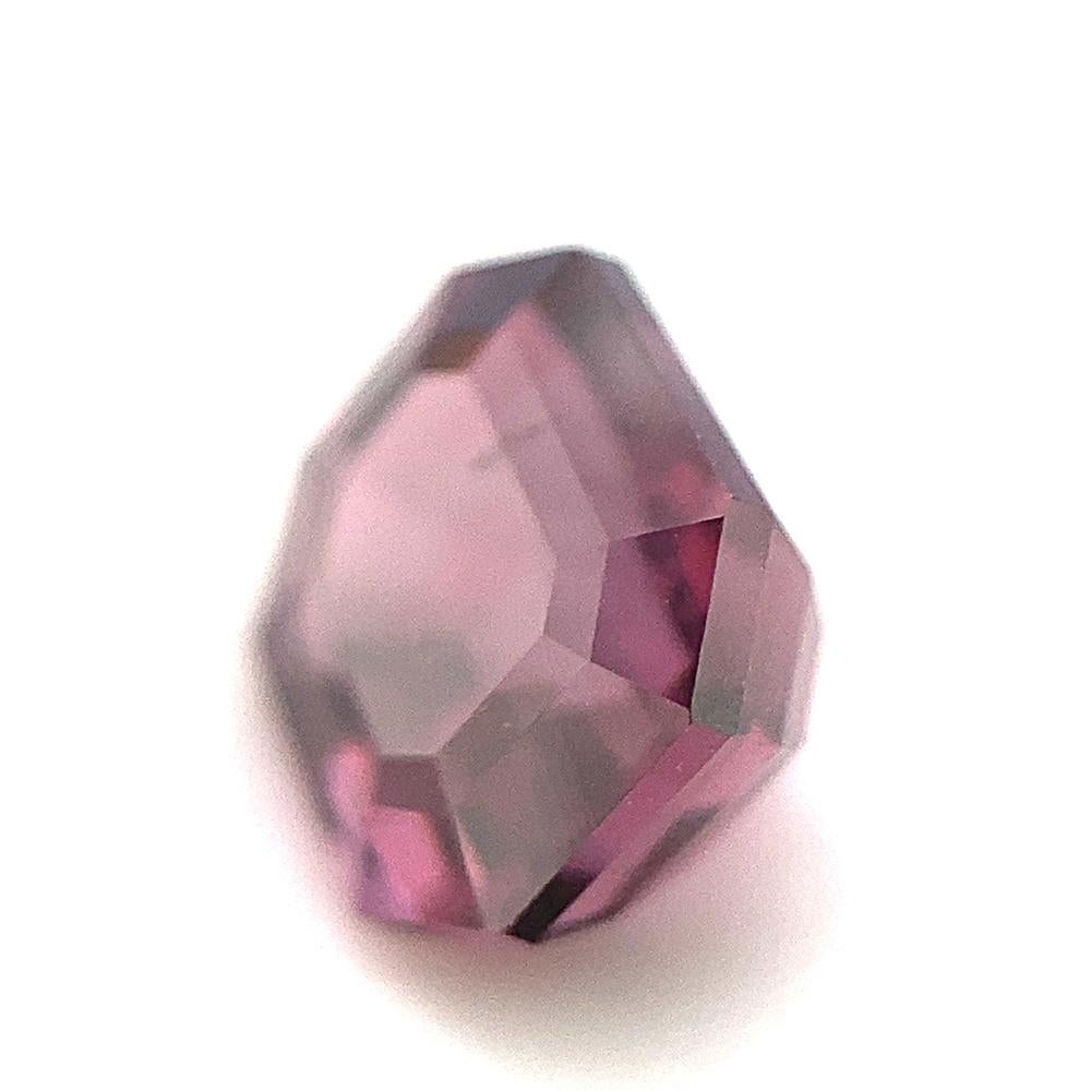 2.3ct Octagonal/Emerald Cut Purplish Pink Spinel GIA Certified Unheated For Sale 1