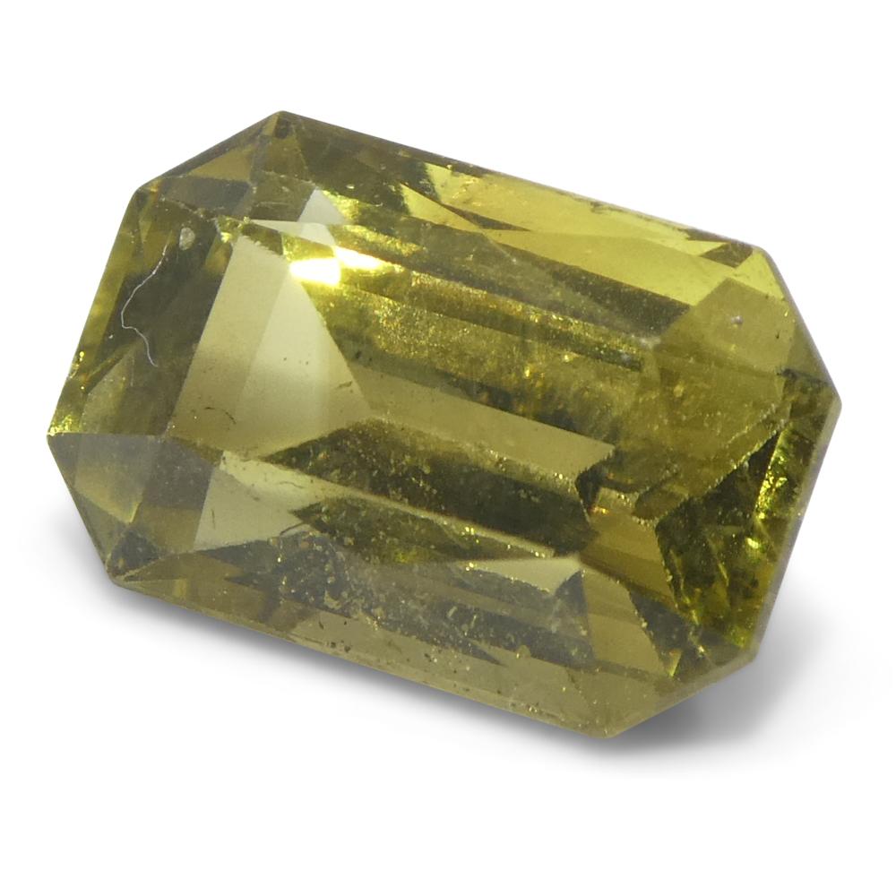 Crisoberilo amarillo talla octogonal/esmeralda de 2,3 ct Certificado GIA Sin calentar en venta 5