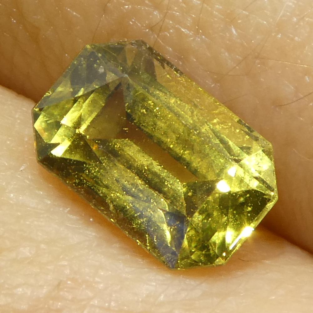 Crisoberilo amarillo talla octogonal/esmeralda de 2,3 ct Certificado GIA Sin calentar en venta 7
