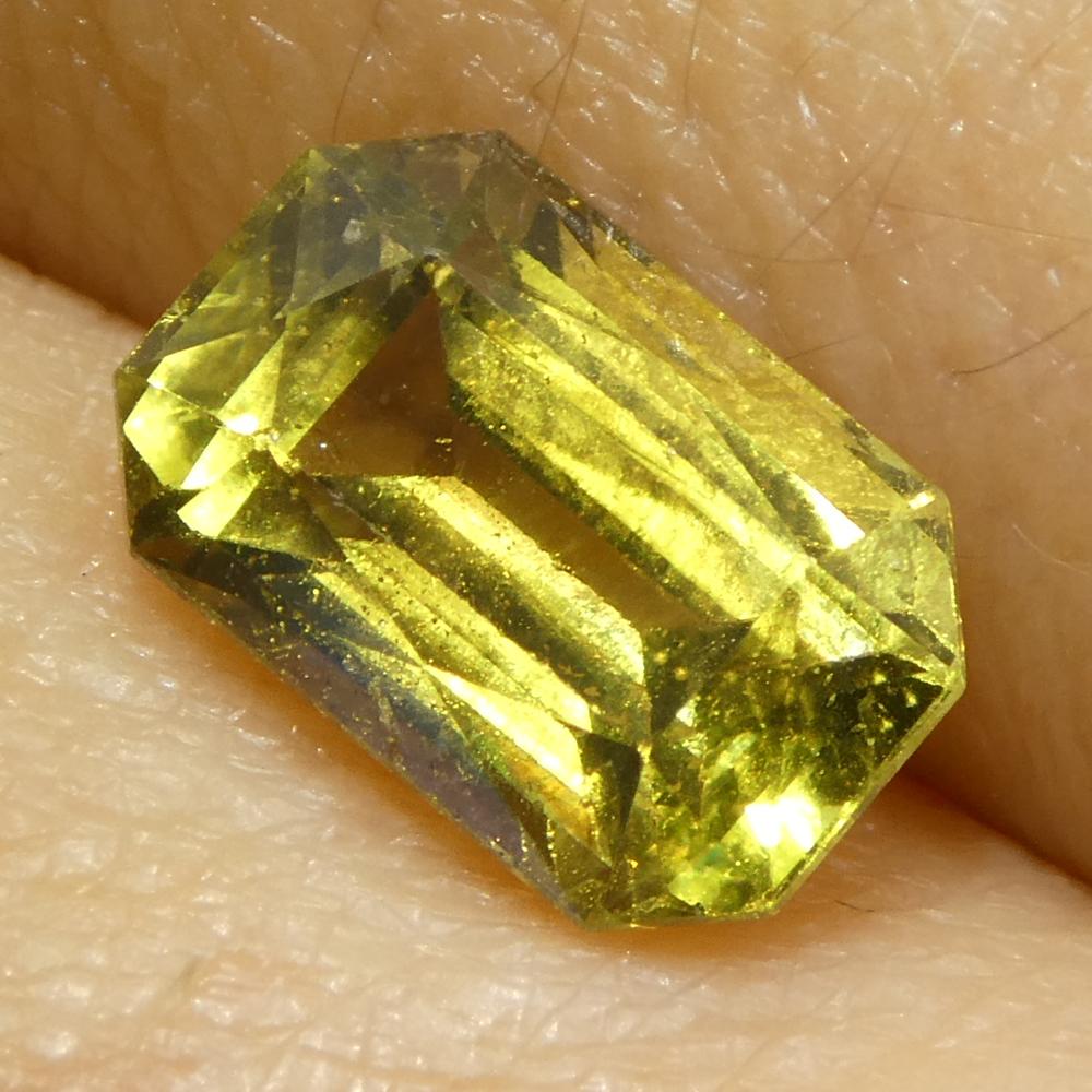 Crisoberilo amarillo talla octogonal/esmeralda de 2,3 ct Certificado GIA Sin calentar en venta 8