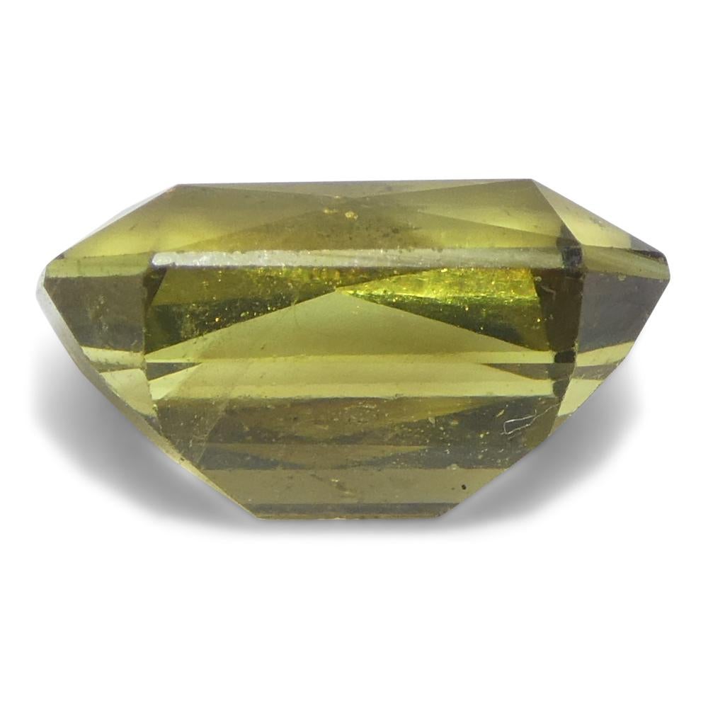 Crisoberilo amarillo talla octogonal/esmeralda de 2,3 ct Certificado GIA Sin calentar en venta 4