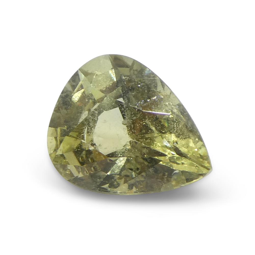 Saphir jaune en forme de poire 2,3 carats provenant de Tanzanie en vente 8