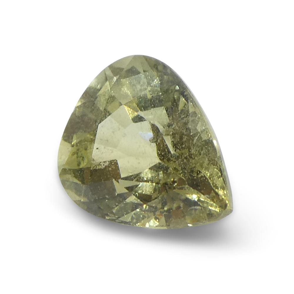 Brilliant Cut 2.3ct Pear Shape Yellow Sapphire from Tanzania For Sale